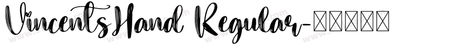 VincentsHand Regular字体转换